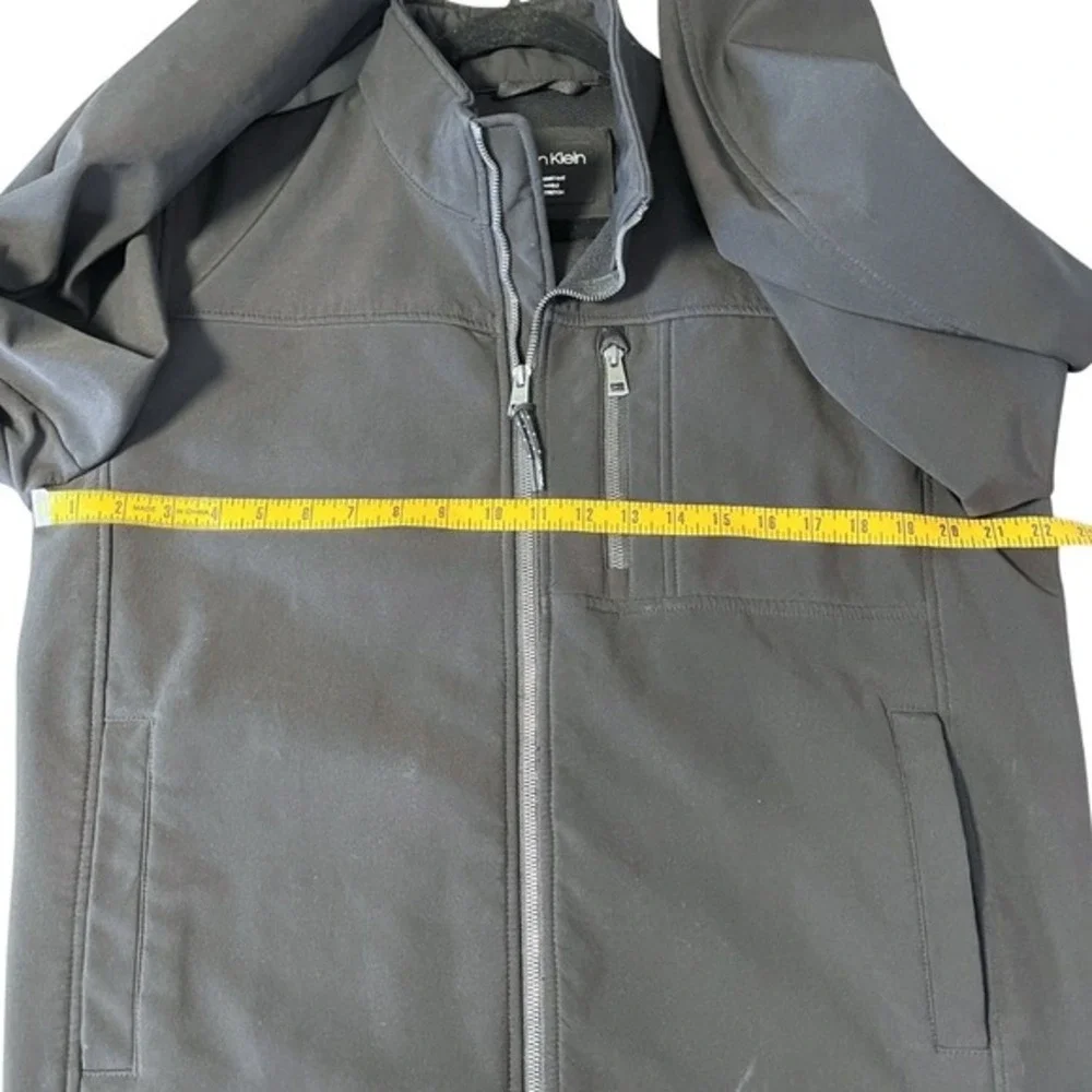 Calvin Klein Scuba Jacket Mens‎ M Black Fleece Lined Water Resistant Stretch